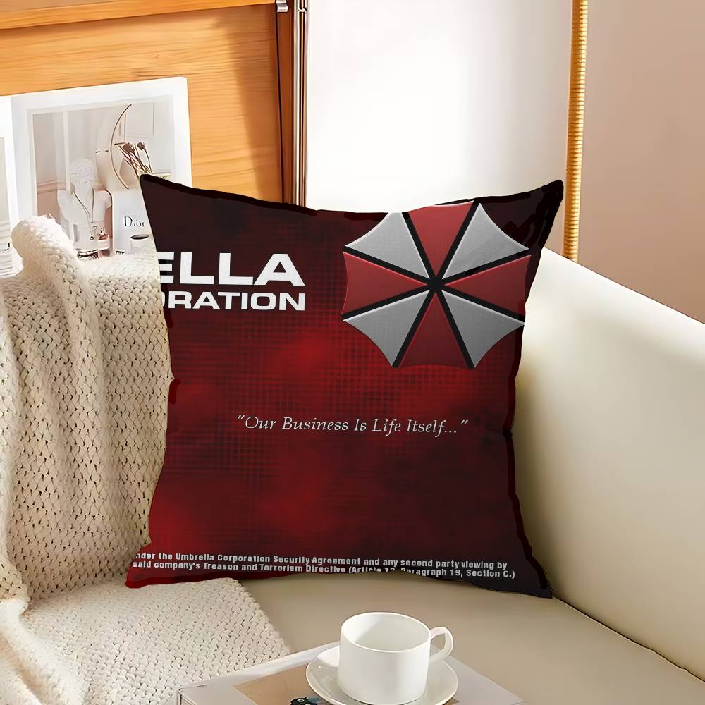 EVILS RRESIDENT GAME Pillow Covers Cartoon Sofa Decorative Home Doublesided Printing Short Plush Cute Cushion Cover