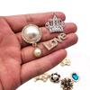 1Pcs Metal Pearl Camellia Flower Shoe Charms Shoes Decoration Diamond Chains Luxury Accessories for Women Girls Sandals Shoes
