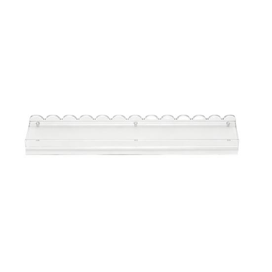 1/4Pcs Mahjong Rack with Detachable Magnetic Pusher Scalloped Acrylic Mah Jongg Tile Holder