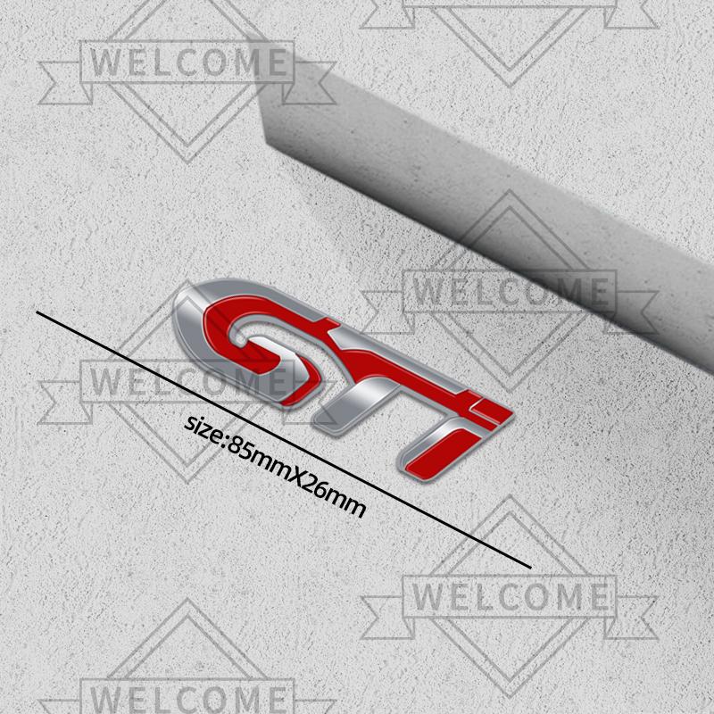 3D Car Stickers GT Emblem Auto Body Badge Trunk Decal For u333 GT Line RCZ 2008 308 306 5008 208 3008 Decoration Accessories 333u