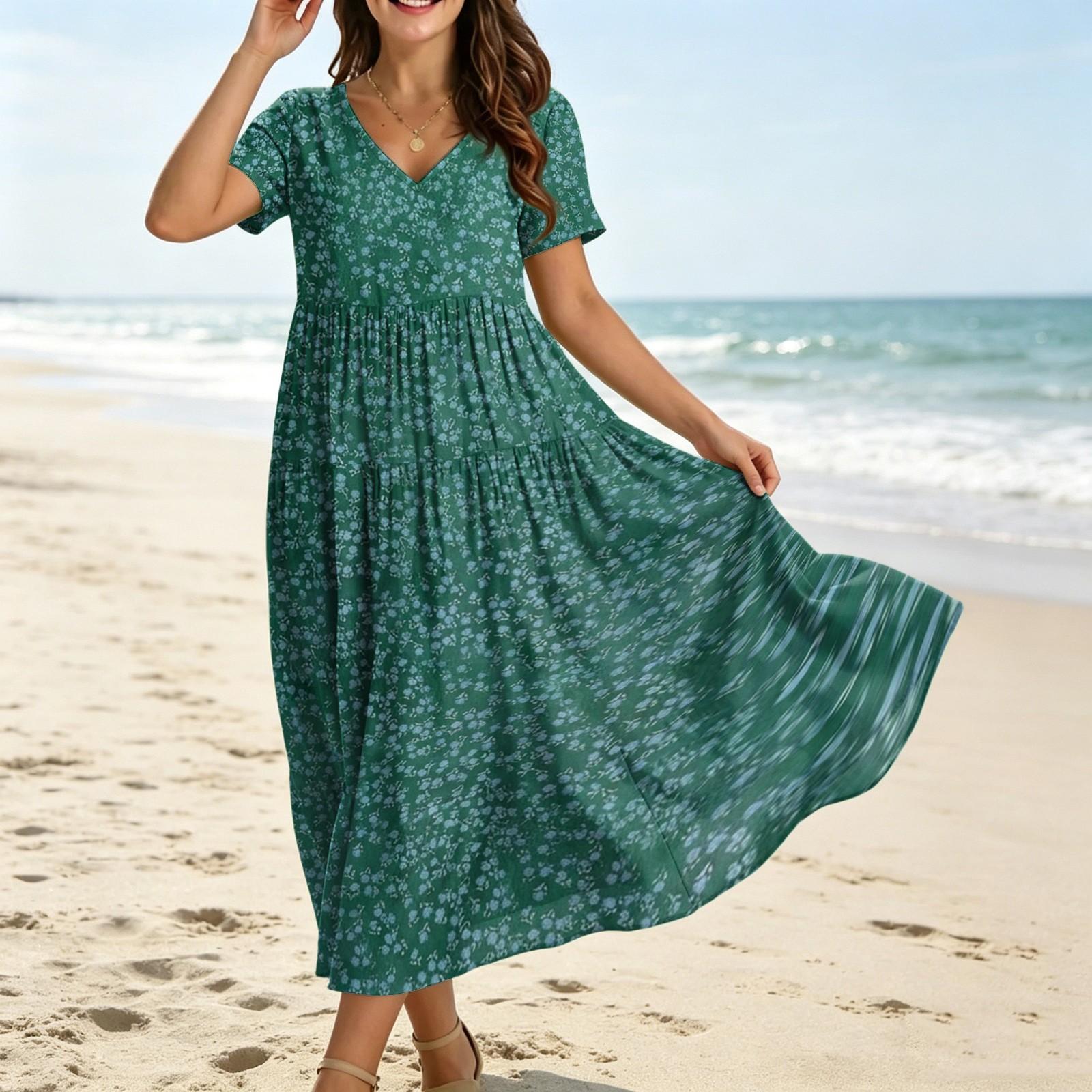 

Boho Maxi Dress Womens Maxi Dress Maxi Dress With Sleeves Maxi Dresses for Women Summer Maxi Dress Spring M XXL