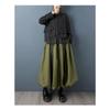 DIMANAF 2025 Plus Size Autumn Winter Women Long Skirts Elastic Waist Trousers Oversize Fashion Lady Clothing