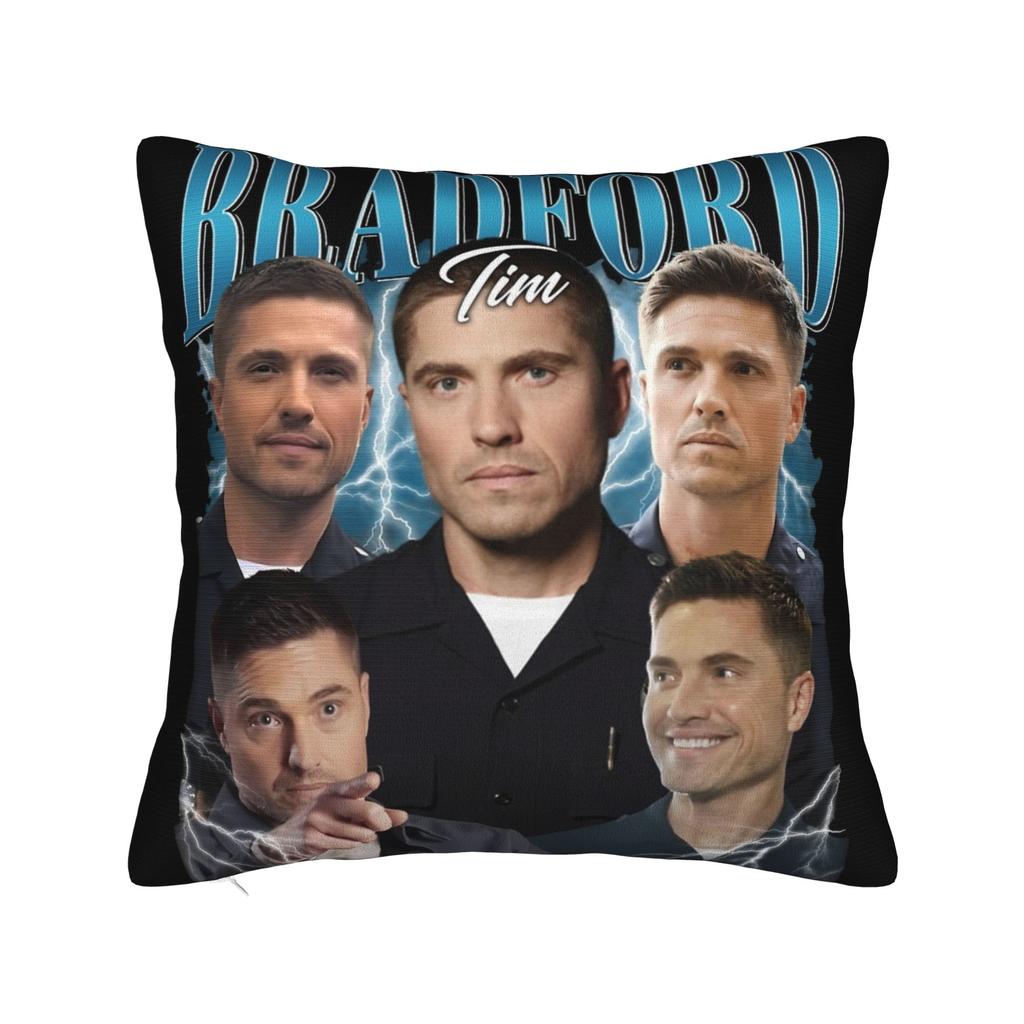 Tim Bradford Eric Winter The Rookie Pink Flag Pillowcase Printed Cushion Cover Decorations Pillow Case Cover Home Square