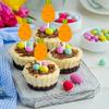 12 Easter Party Cakes, Small Flag Toppers, Party Decorations, Cupcakes, Paper Cup Flag Toppers Set