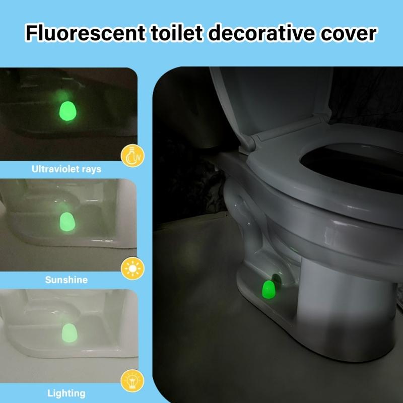 2/4Pcs Toilet Accessories Decorative Cover Luminously Bolt Covers Screw Caps Toilet Anchors Screw Caps for Home Toilet