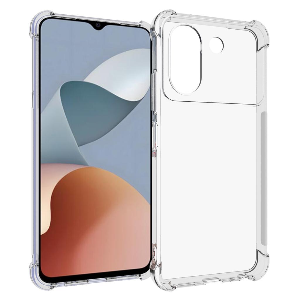 IDEWEI Phone Case For ZTE Blade A54 Soft TPU Transparent Phone Protector Airbag Phone Cover