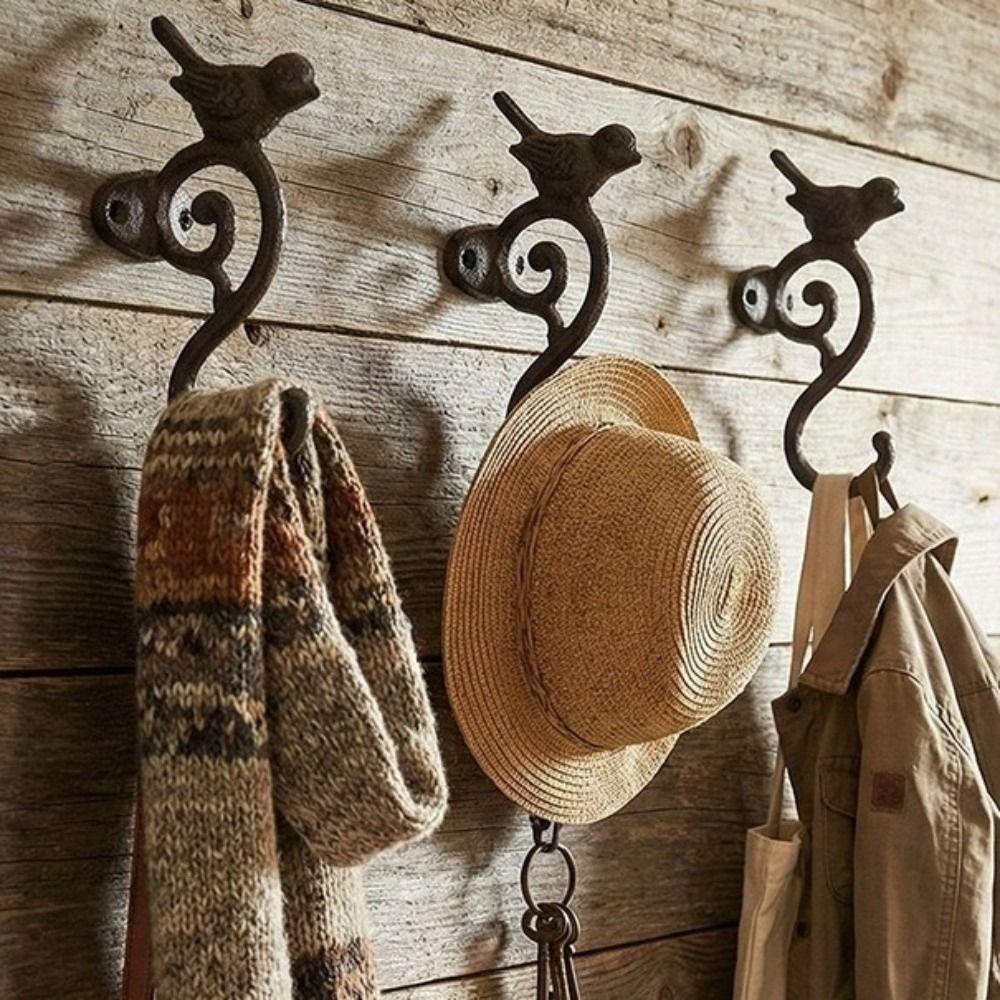 Rust Proof Coating Cast Iron Wall Hook Wall Mounted Coat Hook  Indoor Outdoor Decor