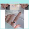 Dazzling Rainbow Smiley Face Ring For Women Unique Design 925 Sterling Silver Fashionable Statement Ring