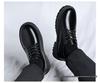 Men's Black Leather Martin Boots - British Style Casual Formal Shoes for Summer 2025