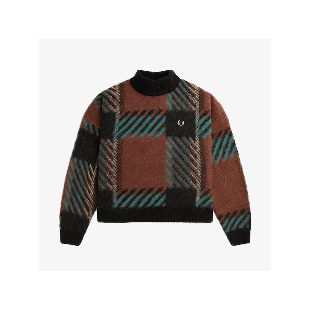 

Fred Perry [штаб-квартира Genuine] Fred Perry [жіноча] Glitch Tartan Knit S54 Afpf2336119 S54 qzgAfpf2336119 S541 M