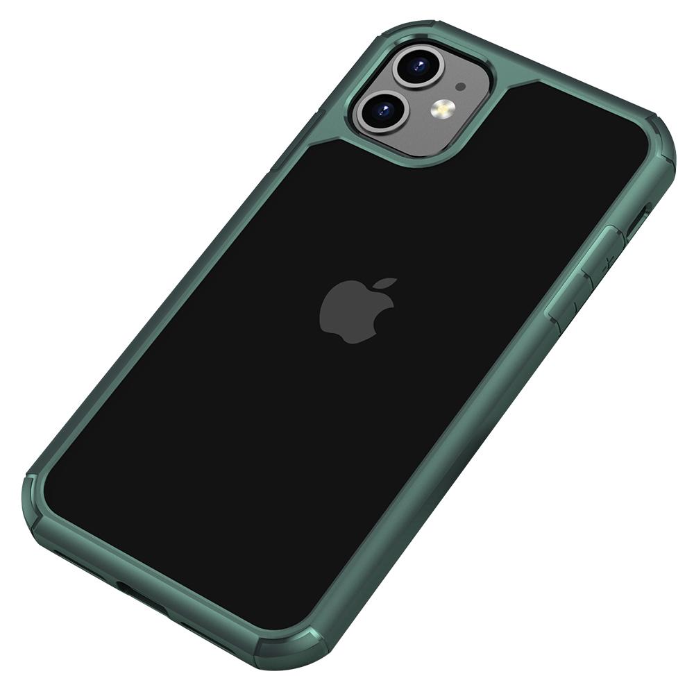 

For iPhone 11 Case Anti-Scratch TPU+PC Clear Back Shell Green