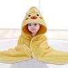 Newborn Cartoon Hooded Swaddle Blanket - Absorbent Coral Fleece for Spring & Autumn