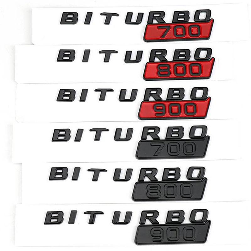 BITURBO 700 800 900 Buchstaben Auto Logo Aufkleber für Brabus 800 900 modifiziertes Zubehör Kotflügel Zieraufkleber