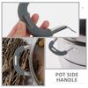 2Pcs Pot Side Handle Thickened Replacement Stable Silicone Non-Slip Grip Pan Side Handle Cooking Pot Parts Home Kitchen Use