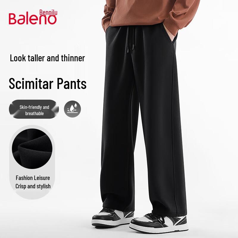 

Baleno Men s Loose Fit Banana Leg Casual Pants M