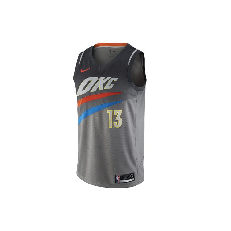 

New Nike NBA Paul George City Edition Swingman Jersey Basketball Jersey Men s Gradient Gray 912134-041 XXXL
