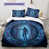 Bloody Sculpture Pattern Bedding Quilt Set Quilt Cover Pillowcase Home Decoration Birthday Gift (1 * Duvet Cover + 2 * Pillowcase, Without Core)