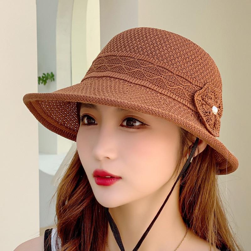 Casual Woven Sun Hat For Women With Large Brim And Uv Protection For Beach And Hiking