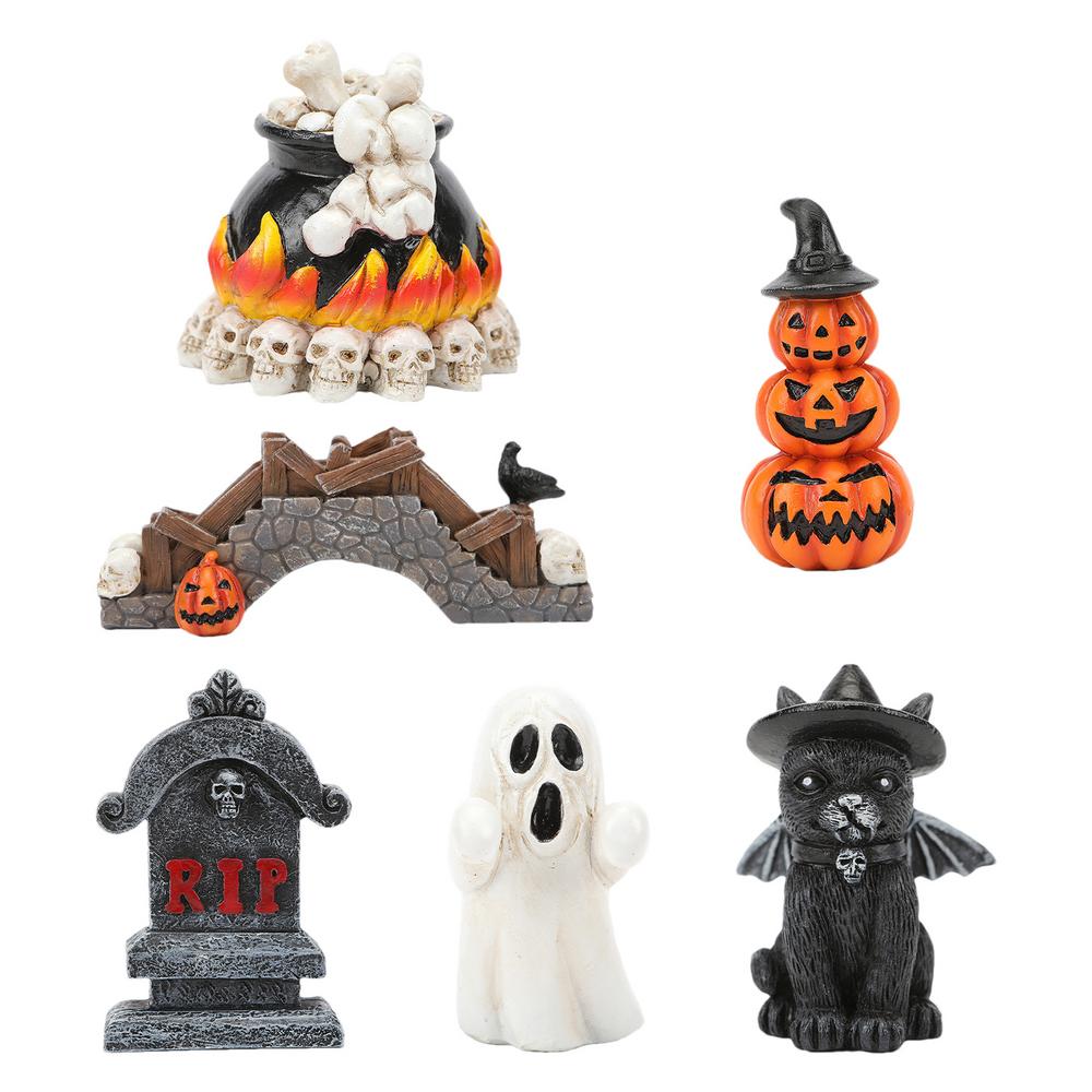 

6 штук Хэллоуин Дом Смола Тыква Украшения Многофункциональные Праздничные Статуэтки Дома Настольная Фигурка Атмосферный Декор