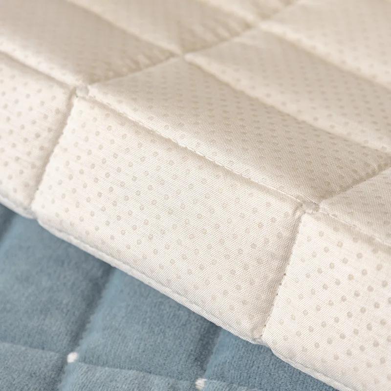 Sofabezug mit rechteckigem Gitter, einfarbig, dicker Plüsch, L-förmiger Ecksofa-Handtuchbezug, rutschfester Couchschutz für das Wohnzimmer