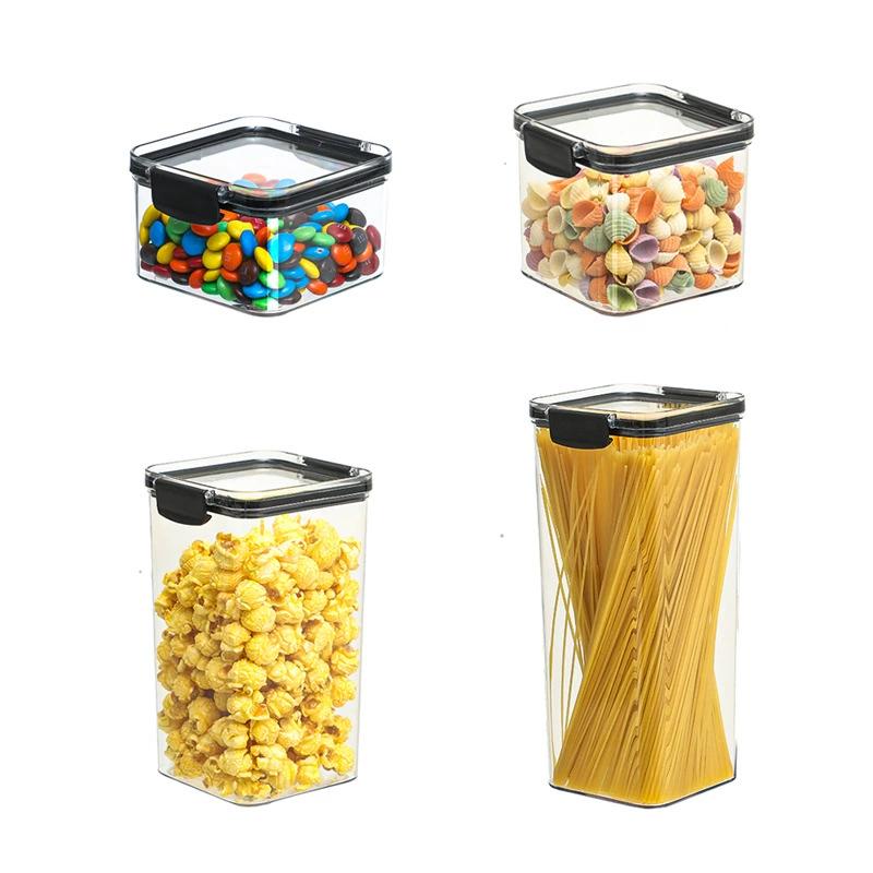 Recipiente de almacenamiento de alimentos hermético caja organizadora de cocina para granos snacks