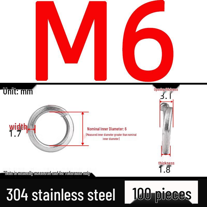 Thickened 304/201 Stainless Steel Spring Washer Elastic Spacer M3-M24