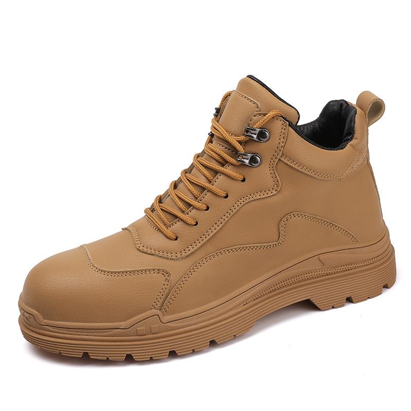 Martin Boots Retro Platform Leather Shoes Outdoor Wear-resistant Tooling Shoes Men's Medium and High-top Autumn and Winter Short Boots