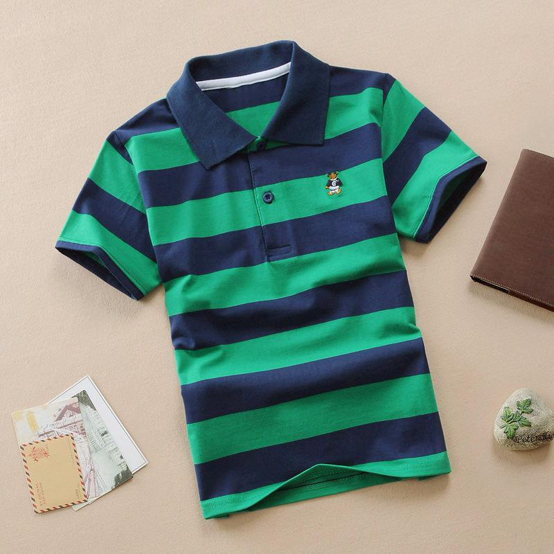 Children's Summer Polo Shirt - Pure Cotton, Short Sleeve, Ages 1-13, Customizable Lapel T-Shirt
