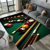 Grand Tapis de Sol Lavable avec Design Boule de Billard Noire 8, Tapis Antidérapant pour Canapé, Cuisine, Toilettes, Décoration de Salon
