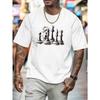 European Size Men's Short-sleeved T-shirt Summer Fashion Trend Top Printed Men's Bottoming Shirt Spring and Summer Round Neck Casual Top