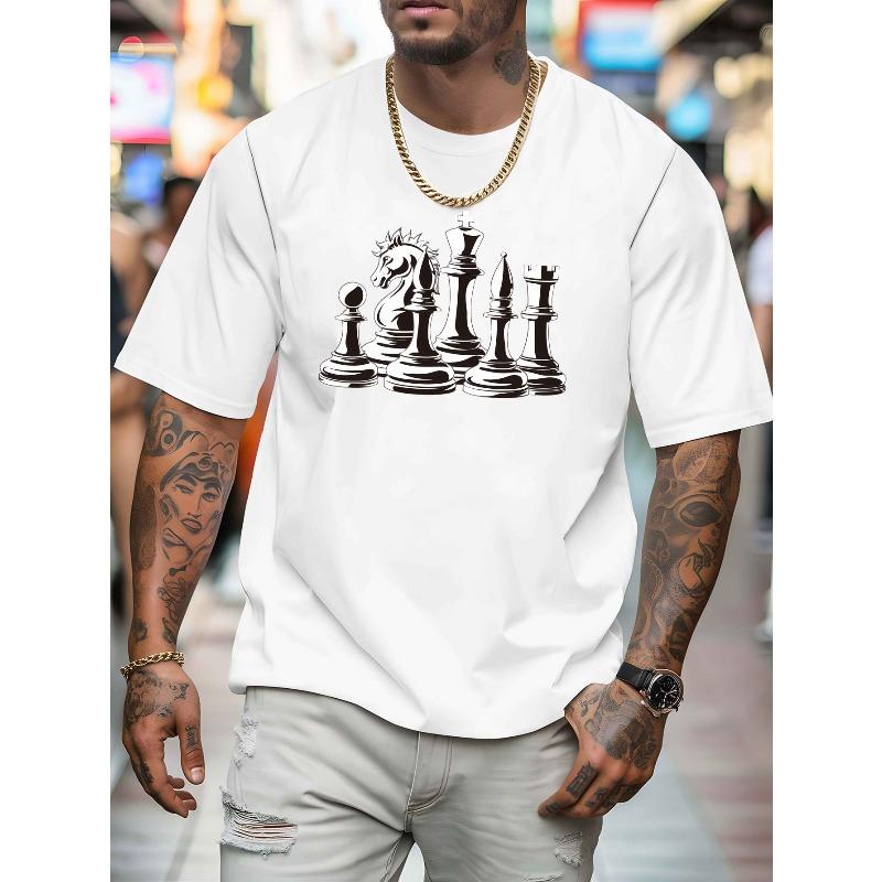 European Size Men's Short-sleeved T-shirt Summer Fashion Trend Top Printed Men's Bottoming Shirt Spring and Summer Round Neck Casual Top