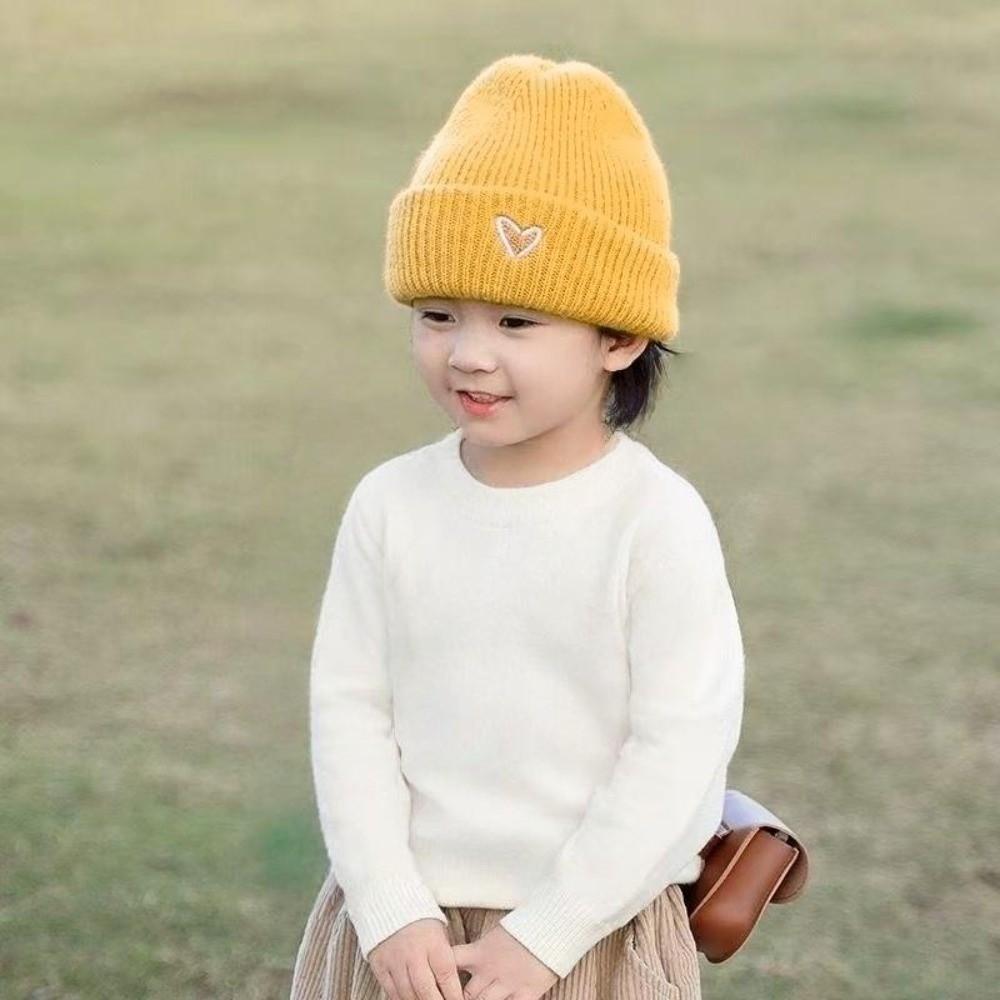 Love Heart Embroidery Scarf Hat Set Windproof Ear Protection Hat New Beanie Hat  Outdoor Sports