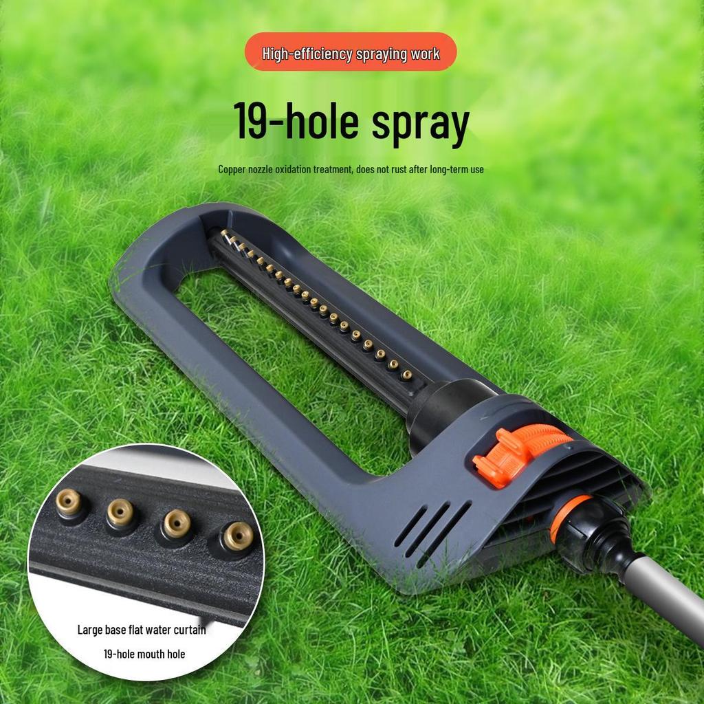 19-Hole Large-Area Oscillating Sprinkler for Lawn and Garden Watering