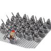 21Pcs/lot Dane Iron Feet Eomer Rohan Warriorr Vs Uruk Hai Army Figrues With Shield Sword Bow Spear Building Blocks Toys for Kids