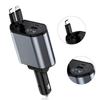 Carregador de Carro Retrátil 4 em 1 120W Cabo USB C Para IPhone Huawei Samsung Cabo de Carregamento Rápido Adaptador Acendedor de Cigarros PD QC3.0