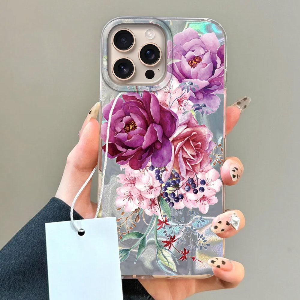 Summer Pink Rose Flowers Phone Case for iphone 16 15 14 7 8 Plus 13 Pro Max X XS XR SE 2022 Silicone Shell TPU Girsl Back Cover
