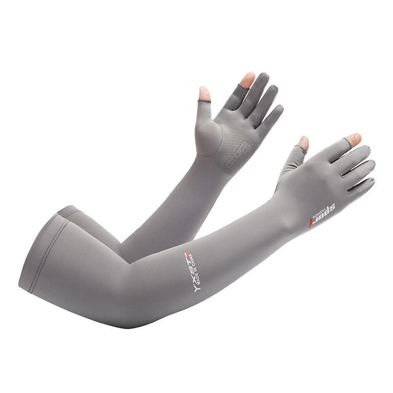 Ice Silk Sunscreen Sleeves Women's Summer UV Protection Men's Gloves Long Thin Cycling Fishing Elbow Dew