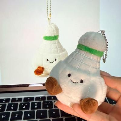 Soft Fufu Badminton Plush Toy Keychain - Cute Doll Pendant & Birthday Gift