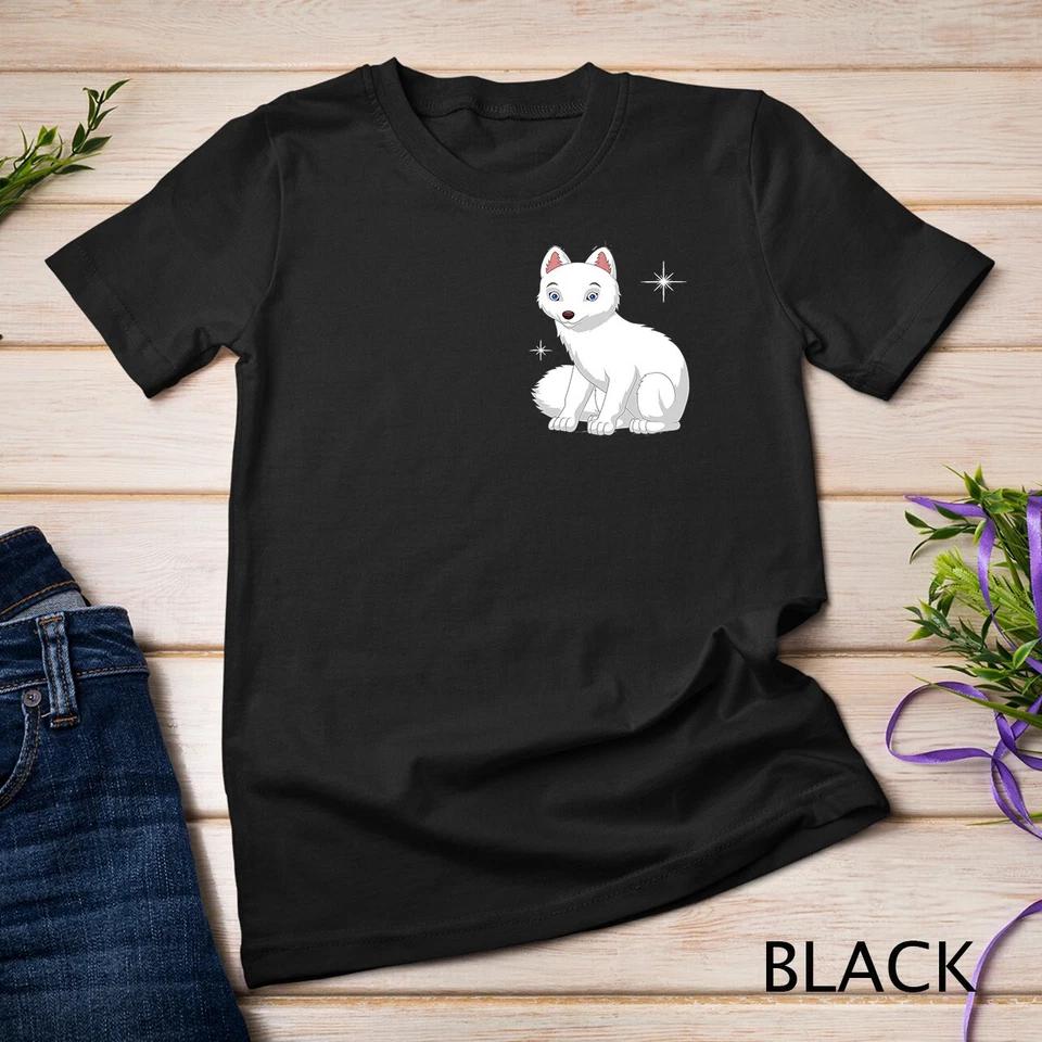 Pocket Just A Girl Who Loves Arctic Foxes I Kids Girl Fox T-Shirt Unisex T-shirt 1 4XL