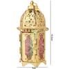With Hanging Ring Glass Wind Lantern Colorful Lanterns Ornament Candle Holder  Dining Room