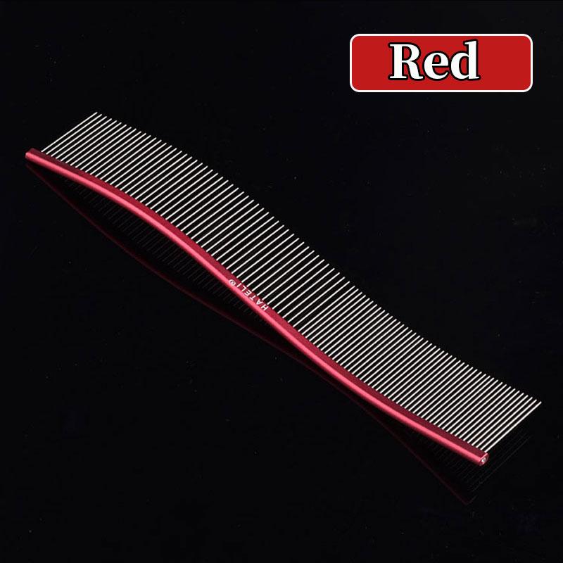 Pet S-shaped & curved Comb Professional Stainless Steel Grooming Comb Dense Sparse Teeth Dog Cat Cleaning Hair Reemoval Comb