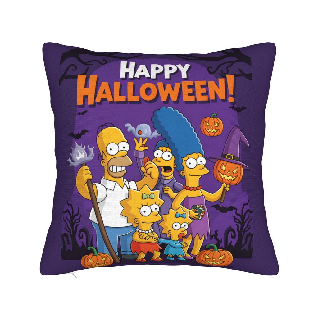 Pillow Cover Funny SSimpsons Green Polka Dot Family Cute Funny Pillow Case For Sofa Couch Bed Living Room Pillowcases