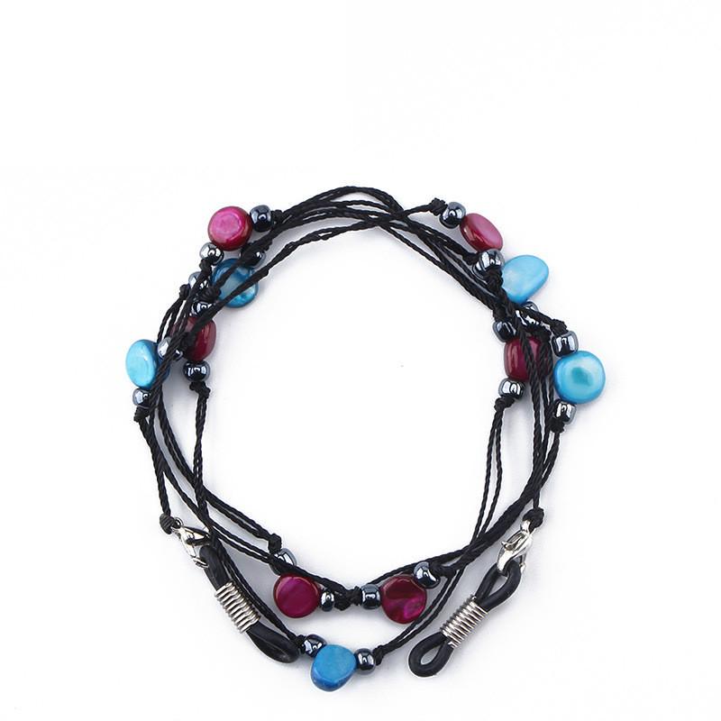 

Цепочки для очков с бисером, шнуры для солнцезащитных очков, ремешки для очков для чтения, ремни, цепочка для очков красный