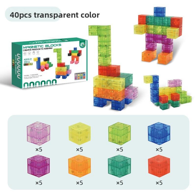 My Block World Magnetic Construction Set With Abs Plastic And Diy Assembly For Kids