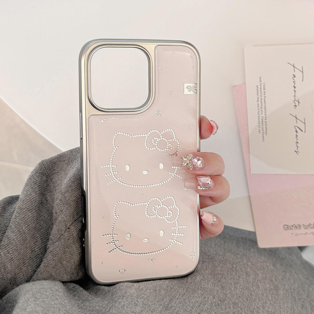 Gilded Epoxy Resin IPhone 16 Cute Cat Design, Suitable for Apple 15 Pro Max and 17 Models, Electroplated Huawei Mate Samsung