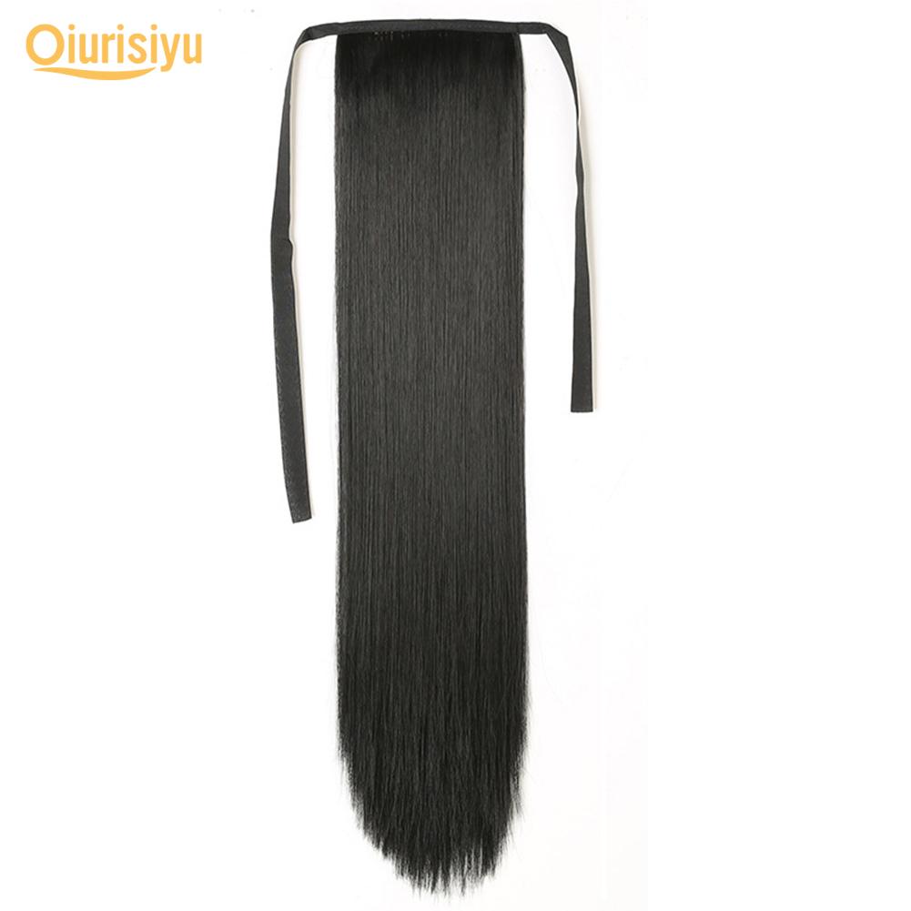 

45/55/65cm хвост парик для женщин прямой длинны 45cm чёрный