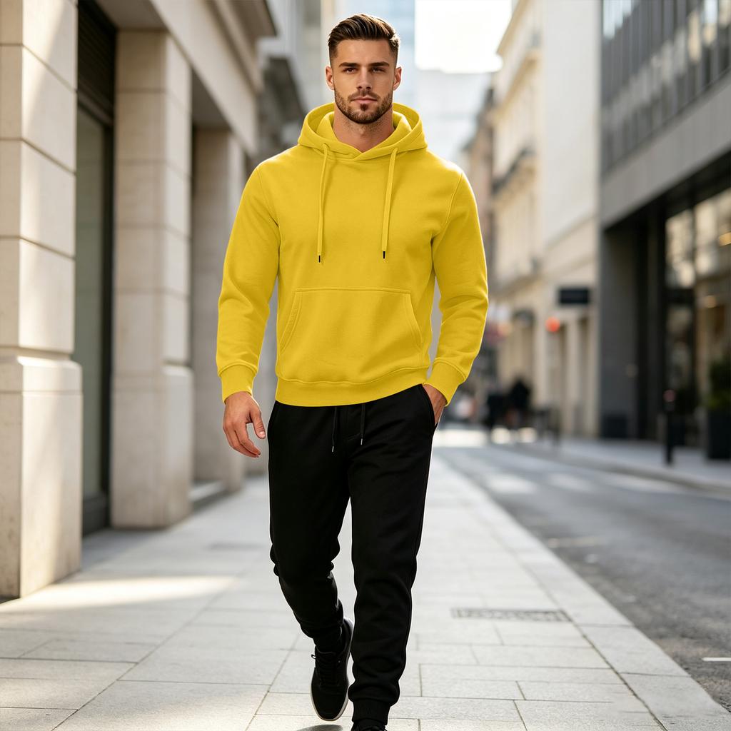 Men's Casual Sweatshirt and Jogger Set for Fall Winter Sports Training
