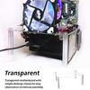 VILLCASE Transparent Open Frame PC Case with Motherboard UATX Compact Stable and Test Stand Stand, Compatible, Design, Base, Easy-to-Assemble