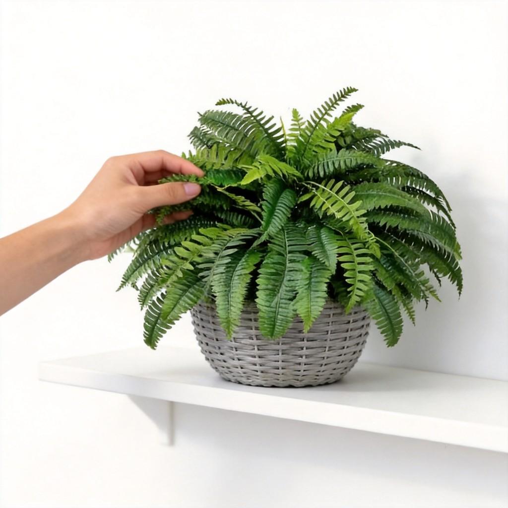 Artificial Boston Fern Foliage With Durable Silk Material For Event Decoration And Photography Props