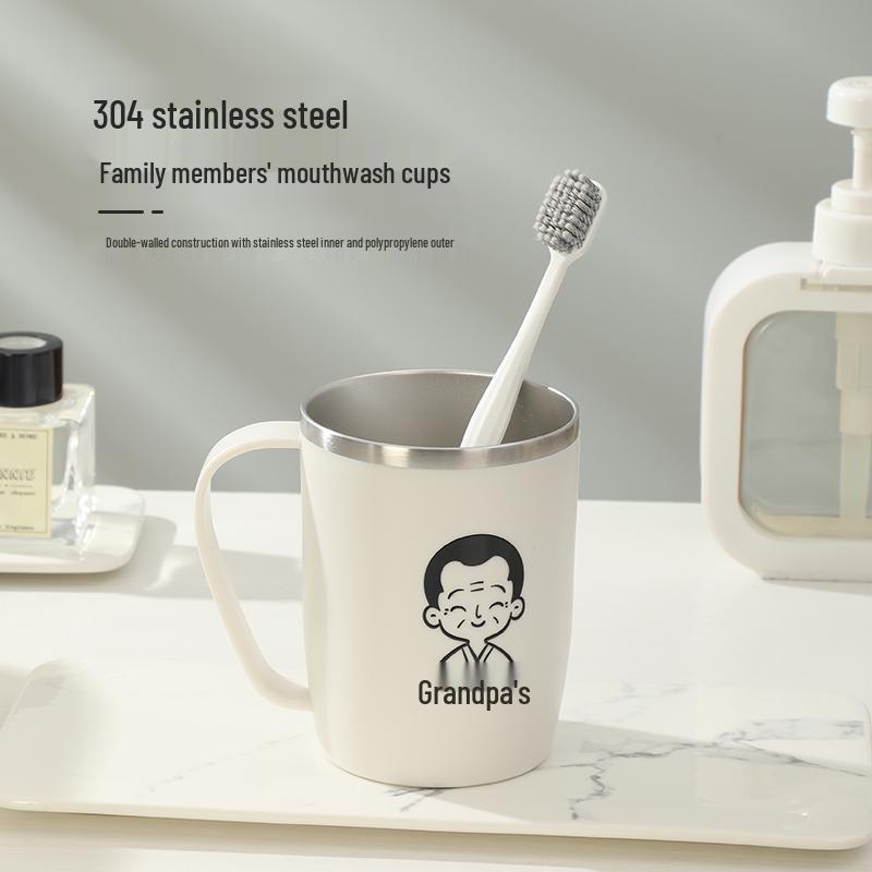 304 Stainless Steel Family Toothbrush Holder - Parent-Child Set for 3-5 Members